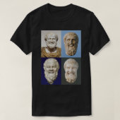 Het glimlachen van oude Griekse filosofen Aristote T-shirt (Design voorkant)