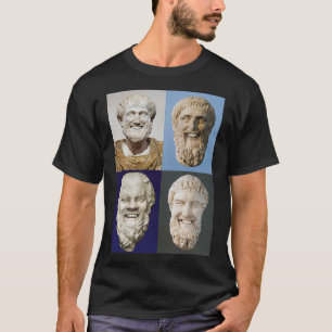 Het glimlachen van oude Griekse filosofen Aristote T-shirt
