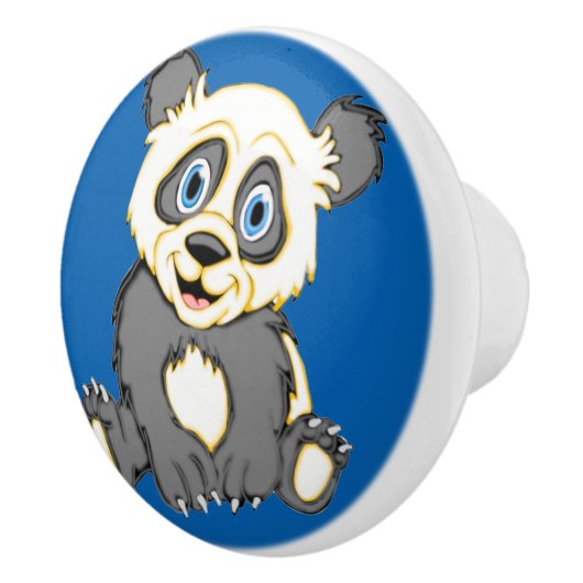 Het glimlachen van Panda Ceramic Knob Keramische Knop (Rechts)