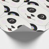 Het glimlachen van Panda Face Cadeaupapier (Hoek)