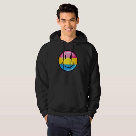Het glimlachen van Pansexual Pride Flag Hoodie (Voorkant volledig)