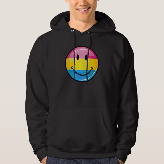 Het glimlachen van Pansexual Pride Flag Hoodie (Voorkant)