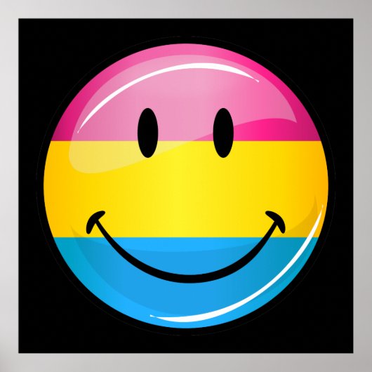 Het glimlachen van Pansexual Pride Flag Poster (Voorkant)