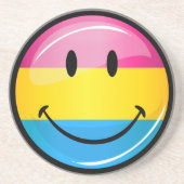 Het glimlachen van Pansexual Pride Flag Zandsteen Onderzetter (Voorkant)