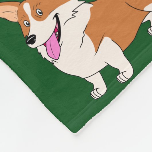 Het glimlachen van Pembroke Welsh Corgi Fleece Deken (Hoek)