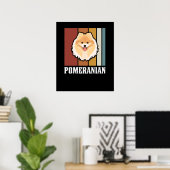 Het glimlachen van Pommeren Retro Poster (Thuiskantoor)