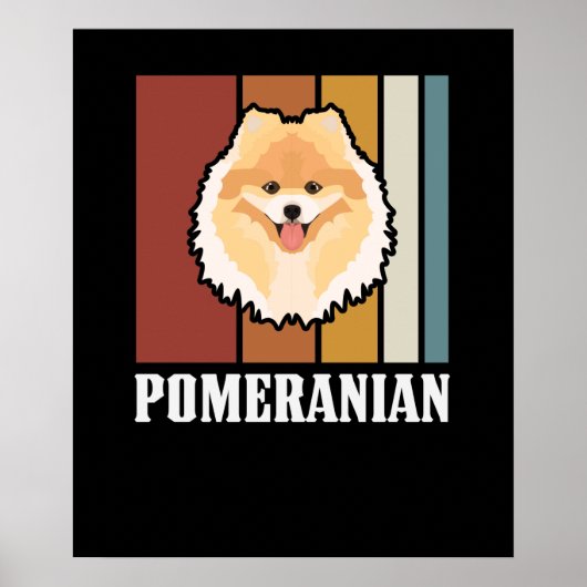 Het glimlachen van Pommeren Retro Poster (Voorkant)