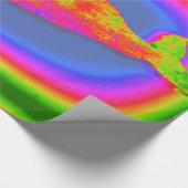 het glimlachen van psychedelisch walvisverpakkings cadeaupapier (Hoek)