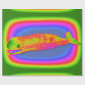 het glimlachen van psychedelisch walvisverpakkings cadeaupapier (Vlak)