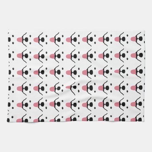 Het glimlachen van Samoyed Kitchen Dish Towel Theedoek (Horizontaal)