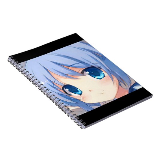 Het glimlachen van schattige anime manga meisje bl notitieboek (Rechterzijde)