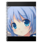 Het glimlachen van schattige anime manga meisje bl notitieboek (Voorkant)