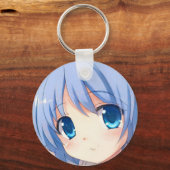 Het glimlachen van schattige anime manga meisje bl sleutelhanger (Achterkant)