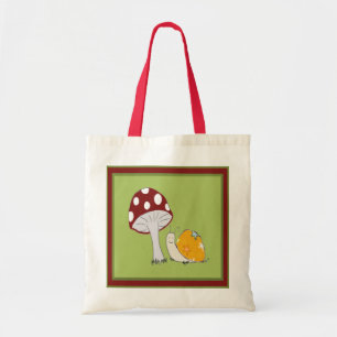 Het glimlachen van slak door een Toadstool-Canvas Tote Bag