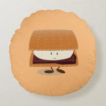Het glimlachen van S'more Food Round Pillow