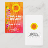 Het glimlachen van Sun Rays Colorful Flowers Dayca Visitekaartje (Voorkant / Achterkant)