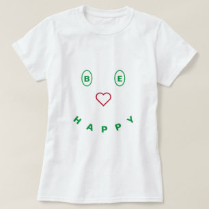 Het glimlachen van T-Shirt design is gelukkig - ma