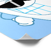 Het glimlachen van Tandcartoon Karakter Nummer één Poster (Hoek)