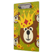 Het glimlachen van Teddy Bear met Crown Klembord (Links)