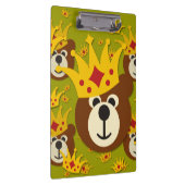 Het glimlachen van Teddy Bear met Crown Klembord (Rechts)