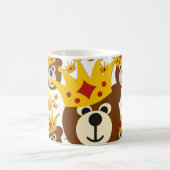 Het glimlachen van Teddy Bear met Crown Koffiemok (Center)