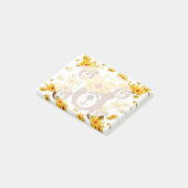 Het glimlachen van Teddy Bear met Crown Post-it® Notes (Schuin)