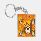 Het glimlachen van Teddy Bear Sleutelhanger (Voorkant Links)