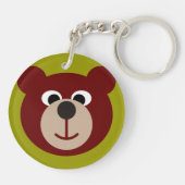 Het glimlachen van Teddy Bear Sleutelhanger (Achterkant)