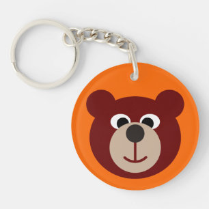 Het glimlachen van Teddy Bear Sleutelhanger