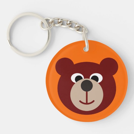 Het glimlachen van Teddy Bear Sleutelhanger (Voorkant)