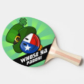 Het glimlachen van Texaanse vlag met St. Patrick's Tafeltennisbatje (Zijkant)