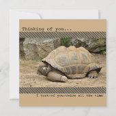 Het glimlachen van Tortoise denken aan jou Bedankkaart (Voorkant)