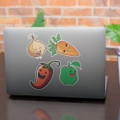 Het glimlachen van Veggie Friends Sticker