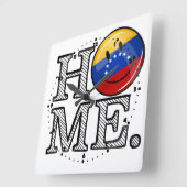 Het glimlachen van Venezolaanse vlag Housewarming Vierkante Klok (Hoek)