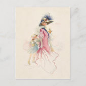 Het glimlachen van Victoriaans moeder en dochter H Feestdagenkaart (Voorkant)