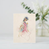 Het glimlachen van Victoriaans moeder en dochter H Feestdagenkaart (Staand voorkant)