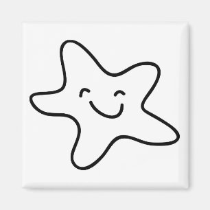 Het glimlachen van Zeester Clipart Magneet