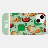 Het glimlachen Veggies Personalized Case-Mate iPhone Case (Achterkant (horizontaal))