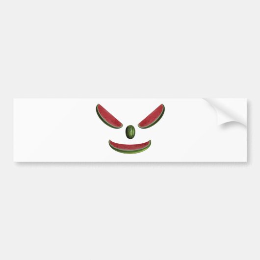 Het glimlachen Watermeloenen Bumpersticker (Voorkant)