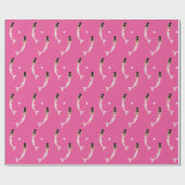 Het glimlachen Zeemeermin met het patroon van het  Cadeaupapier (Vlak)