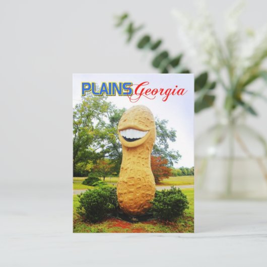 Het glimlachende beeld van de pinda's, vlaktes, Ge Briefkaart (Staand voorkant)