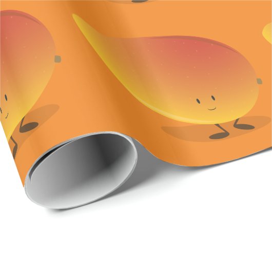 Het glimlachende Karakter van de Mango Cadeaupapier (Rol Hoek)