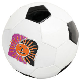 Het glimlachende voetbal van de zon