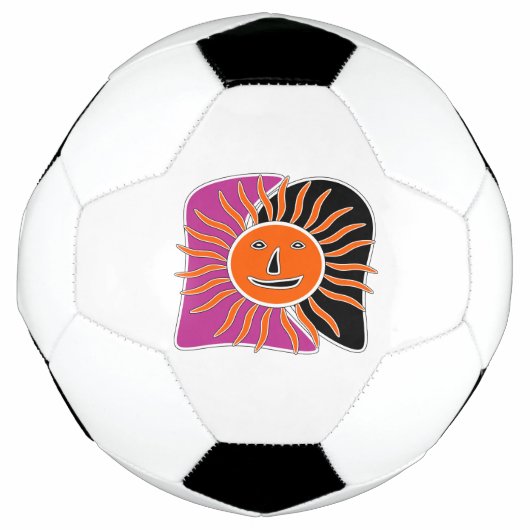 Het glimlachende voetbal van de zon (Voorkant)