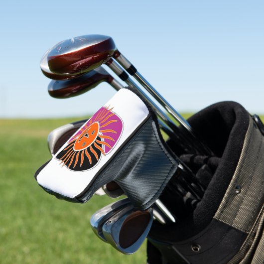 Het glimlachende zongezicht golfheadcover (Insitu)