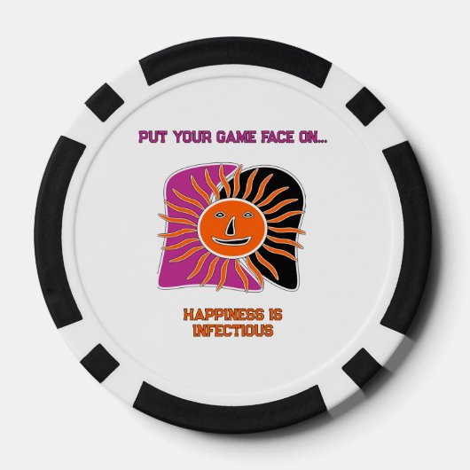 Het glimlachende zongezicht poker chips (Achterkant)