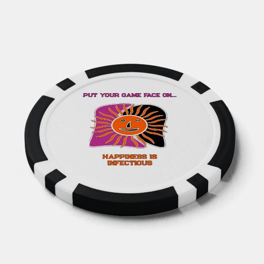 Het glimlachende zongezicht poker chips (Enkel)
