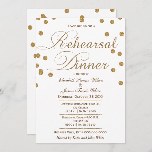 het glitterplein voor wit en goud nodigt uit tot e kaart (Voorkant / Achterkant)