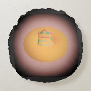 Het gloeien als een zonnestraal kunstontwerp rond kussen