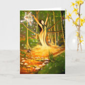 Het gloeien bij de Ring Faerie - Wenskaart door Kaart (Gele Bloem)